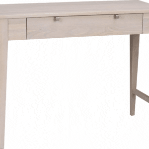 Konsolbord Rowico Confetti i lakeret hvidvasket eg med metaldetaljer og skuffe 100Ã40Ã74 cm